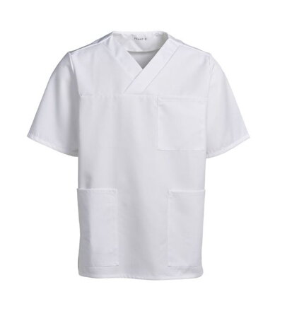 Zdravotnícka tunika 25448 Tencel™ biela / unisex - výpredaj