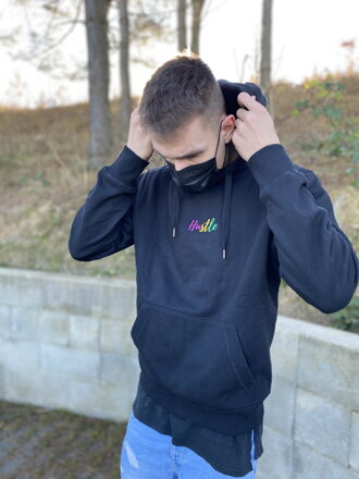 Mikina "Hustle" 0636 čierna / pánska