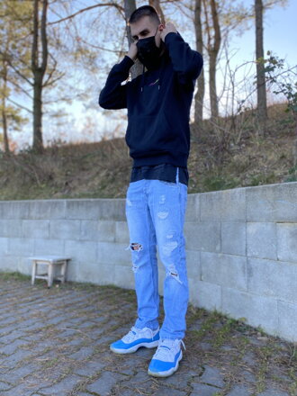 Mikina "Hustle" 0636 čierna / pánska