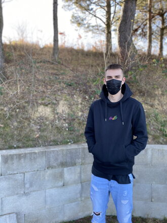 Mikina "Hustle" 0636 čierna / pánska