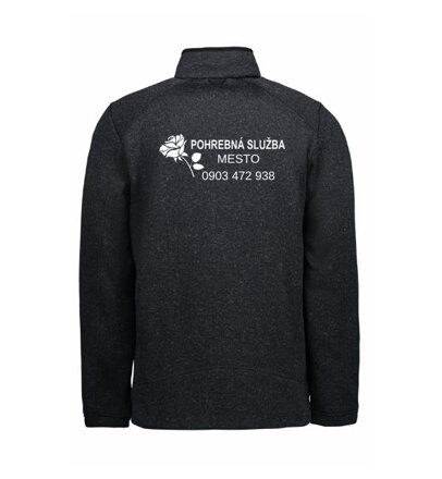Mikina - fleece melange Zip´n´Mix 0847 / pánska POH s výšivkou