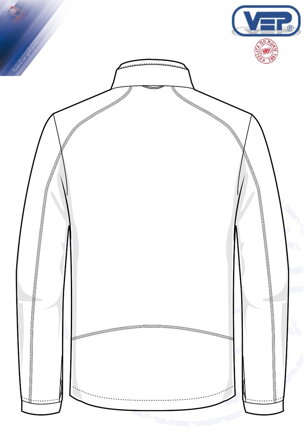 Mikina - fleece melange Zip´n´Mix 0847 / pánska POH s výšivkou
