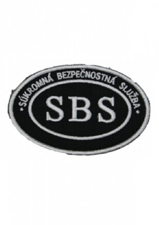 Nášivka SBS ovál biela 001