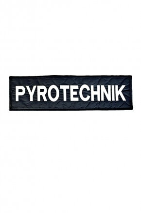 Nášivka PYROTECHNIK biela 35x10cm