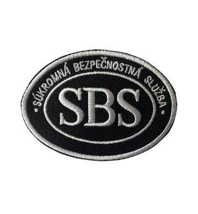 Nášivka SBS ovál biela
