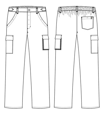 Nohavice so stehennými vreckami 18116 svetlošedé  / unisex - výpredaj