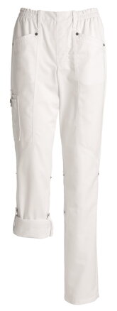 Zdravotnícke nohavice Flex 18135 biele / dámske - výpredaj