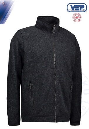 Mikina - fleece melange Zip´n´Mix 0847 / pánska POH s výšivkou