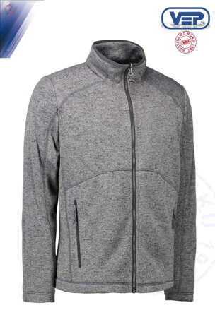 Mikina - fleece melange Zip´n´Mix 0847 / pánska POH s výšivkou