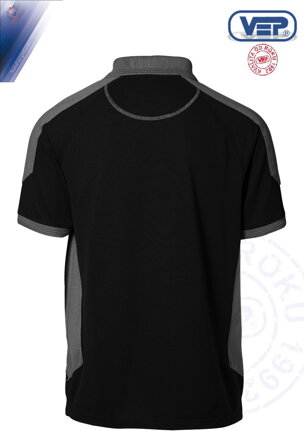 Polokošeľa kontrastná PRO WEAR 0322 SP / čierna