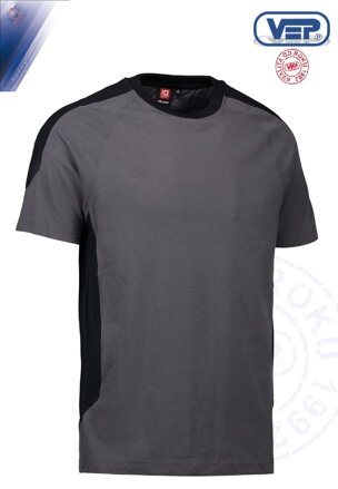 Tričko kontrastné PRO WEAR 0302 / šedé