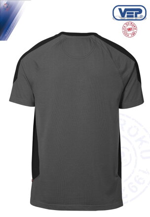 Tričko kontrastné PRO WEAR 0302 / šedé