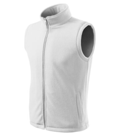 Vesta fleece UNISEX biela - výpredaj