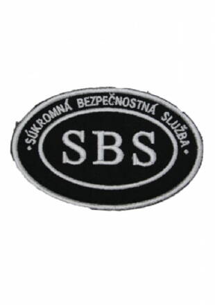 Nášivka SBS ovál biela 001