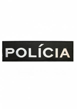 Nášivka POLÍCIA biela 35x10 cm