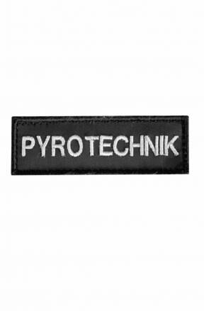 Nášivka PYROTECHNIK biela 9x3cm so sz