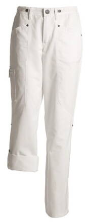 Zdravotnícke nohavice s nastaviteľnou dĺžkou 18130 biele / dámske - výpredaj
